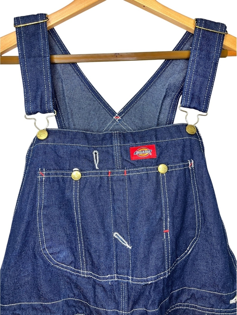 Dickies Men’s 36x34 Indigo Denim Bib Overalls Workwear Heavy Duty Cotton 8329NB - Picture 4 of 8